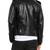 Men's black leather iconic look cafe racer moto biker jacket