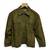 Men genuine leather classic design olive green suede trucker jacket