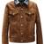 Men's cafe racer suede leather premium finish brown shirt jacket