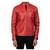 Men's red leather everyday real genuine casual wear jacket