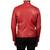 Men's red leather everyday real genuine casual wear jacket