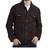 Men's brown suede leather fashion outerwear snap style jacket