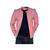 Men's pink genuine leather modern fit casual  jacket
