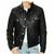 Men's black genuine leather modern fit casual  button jacket