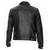 Men's black genuine leather modern fit casual  button jacket