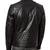 Men's black genuine leather timeless style biker jacket