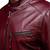 Men burgundy leather timeless style real lambskin casual jacket