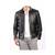 Men's black leather genuine iconic look daily wear casual jacket