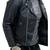 Men's black leather real lambskin urban fashion biker jacket