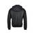 Men's black quilted leather daily wear hoodies jacket