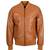 Men's tan lambskin leather signature look bomber biker jacket