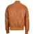 Men's tan lambskin leather signature look bomber biker jacket