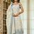 White Color Sequence And  Embroidery Work Silk blend Salwar Suit
