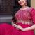 Pink zari & sequins work blooming gown