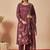 Women Floral Printed Thread Work Linen Kurta with Trousers & With Dupatta