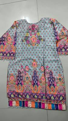 multicolor printed natural crepe silk kurta palazzo set 6