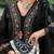 Floral Embroidered V-Neck Cotton A-Line Kurta With Trousers & Dupatta