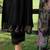 Floral Embroidered V-Neck Cotton A-Line Kurta With Trousers & Dupatta