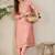 Women Floral Embroidered V-NeckThread Work Kurta with Trousers