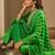 Women Leheriya Printed Thread Work Kurta with Trousers & With Dupatta