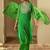 Women Leheriya Printed Thread Work Kurta with Trousers & With Dupatta