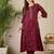 Ethnic Motifs Embroidered Thread Work Cotton Kurta with Trousers
