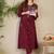 Ethnic Motifs Embroidered Thread Work Cotton Kurta with Trousers