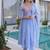 Blue beads embroidery work mal chanderi anarkali set