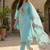 Women Floral Embroidered Sequinned Cotton Kurta with Trousers & With Dupatta