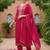 Women Ethnic Motifs Printed Thread Work Kurta with Trousers & With Dupatta
