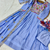 Blue beads embroidery work mal chanderi anarkali set