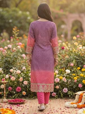 Women Ethnic Motifs Printed Sequinned Kurta with Trousers & With Dupatta 5