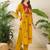 Women Animal Printed Empire Thread Work Cotton Kurta with Trousers