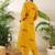 Women Animal Printed Empire Thread Work Cotton Kurta with Trousers