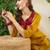 Women Animal Printed Empire Thread Work Cotton Kurta with Trousers