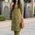Women Floral Embroidered Thread Work Cotton Kurta with Trousers