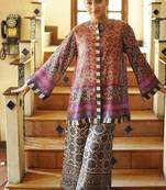 Multicolor geometric print crepe fancy co-ord set for women