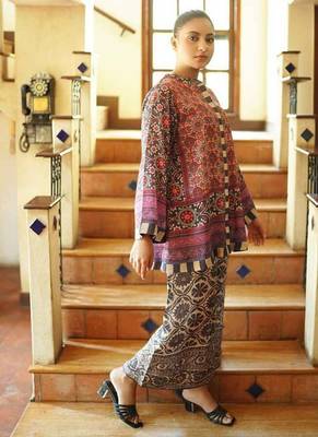 Multicolor geometric print crepe fancy co-ord set for women 2