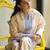 Beige floral print linen  fancy co-ord set for women