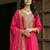 Women Embroidered Thread Work Kurta with Trousers & With Dupatta