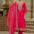 Women Embroidered Thread Work Kurta with Trousers & With Dupatta