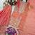 light orange color embroidery sequin work silk blend kurti sharara set