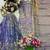 lavender color embroidery sequin work silk blend kurti sharara set