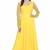 Radiant yellow georgette long kurti with sheer net sleeves