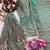 sea green color embroidery sequin work silk blend kurti sharara set