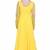 Radiant yellow georgette long kurti with sheer net sleeves