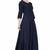 Elegant navy blue rayon long kurti dress