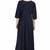 Elegant navy blue rayon long kurti dress