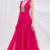 Pink georgette anarkali dress with golden churidar