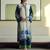 Blue floral print crepe  fancy co-ord set for women